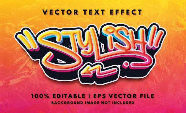 Stylish graffiti editable text effect template