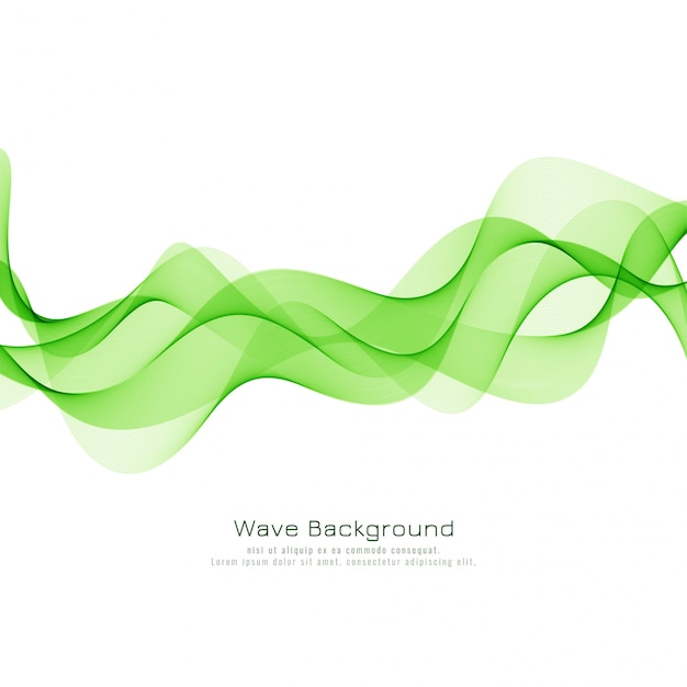 Stylish green wave background