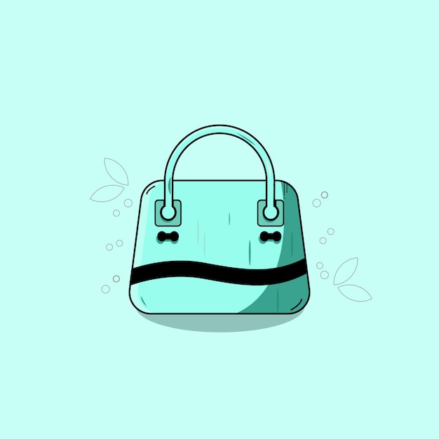 Vector stylish handbag for ladies vector illustration handbag flat illustration