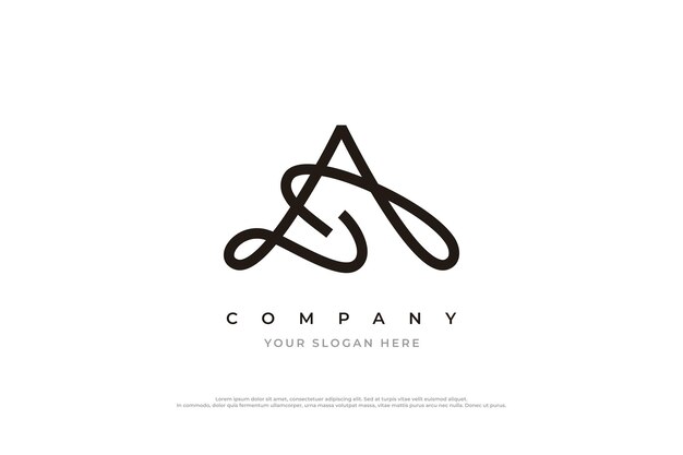 Vector stylish letter sa logo or as logo design vector