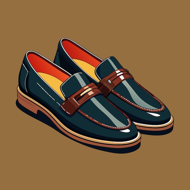 Stylish Loafers Vector Illustration for Fashion Design Projects