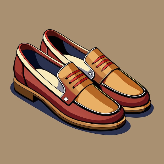 Stylish Loafers Vector Illustration for Fashion Design Projects