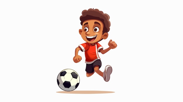 Stylish Male Football Player with Ball in Vector Illustration