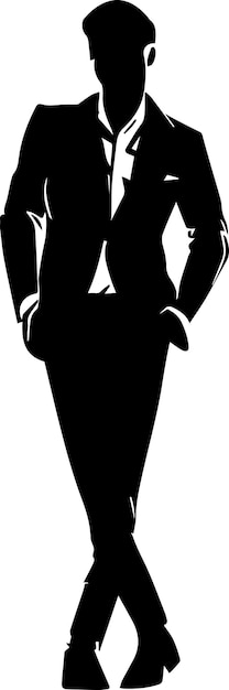 Stylish man vector silhouette illustration 6