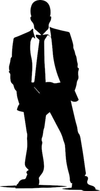 Stylish man vector silhouette illustration