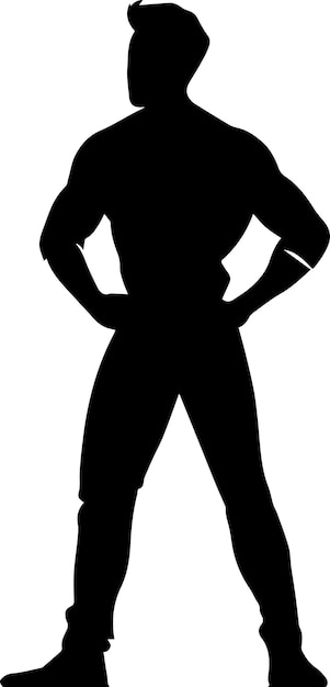 Stylish man vector silhouette illustration