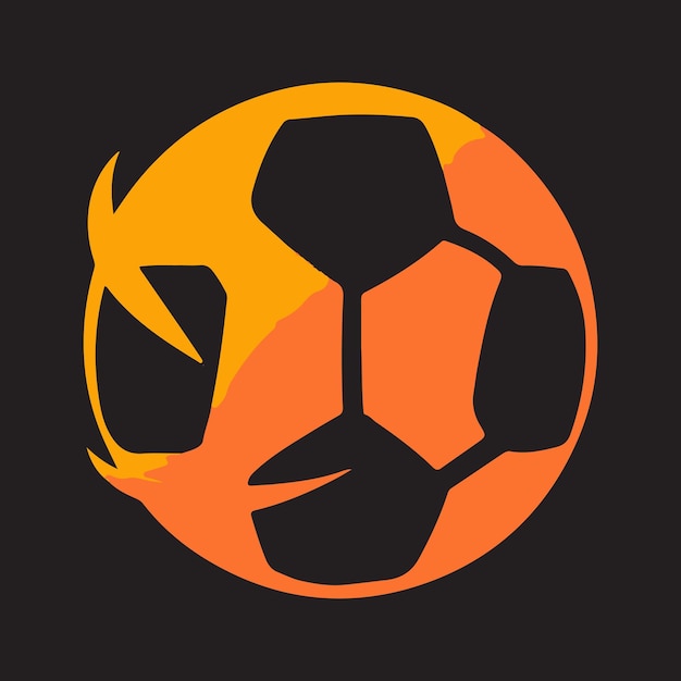 Vector stylish minimalist football vector logo design