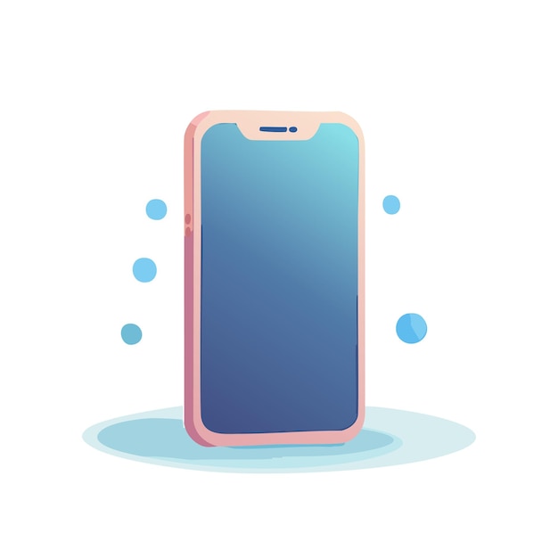 Stylish minimalistic phone icon designed in pastel colors for modern graphic applications