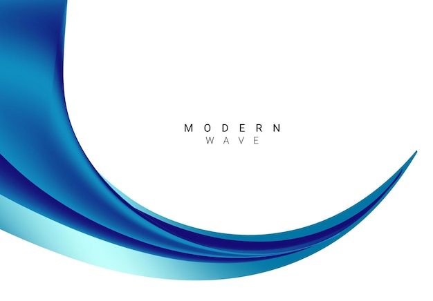 Stylish modern blue wave background