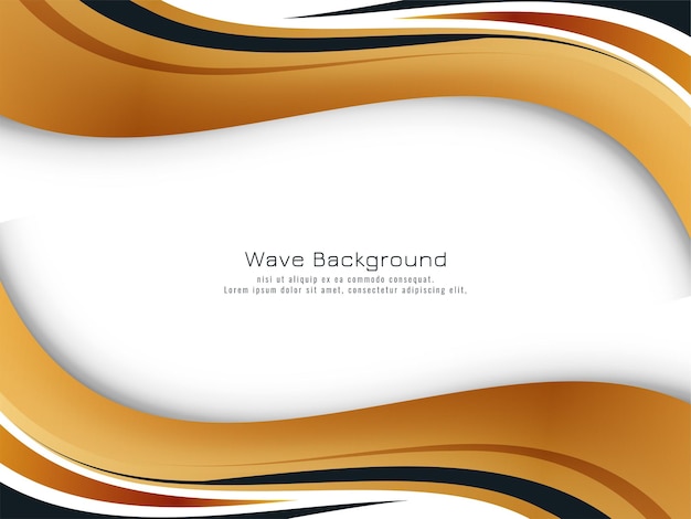 Stylish modern golden wave background