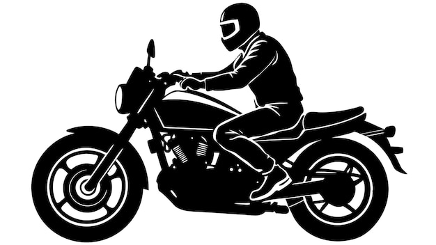 Vector stylish motorbike rider illustrations perfect for adventure designs