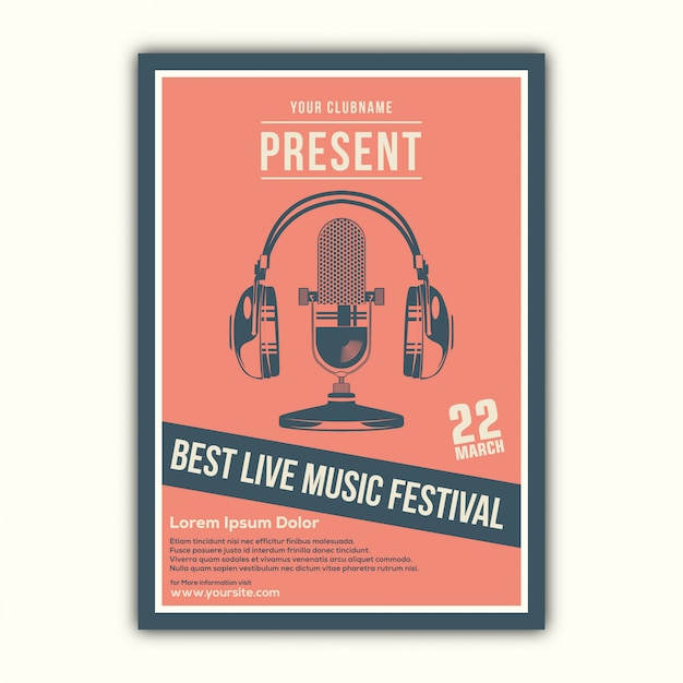 Stylish Music Poster design