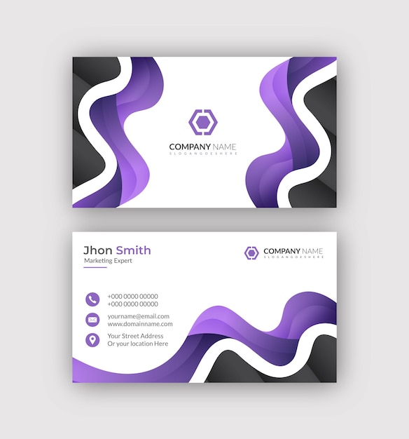 Stylish natural shape business card design