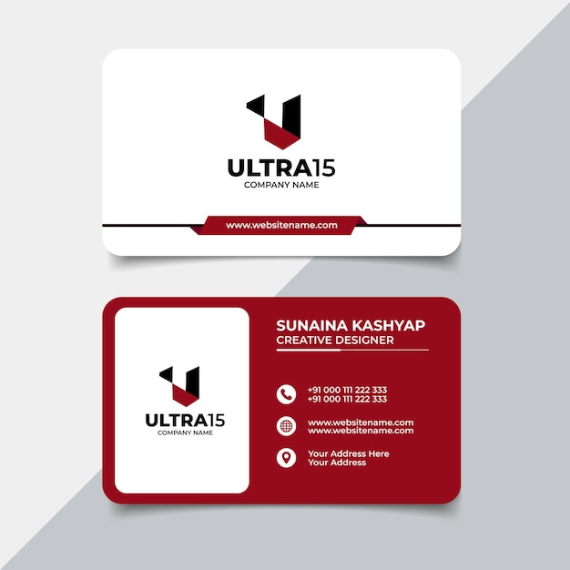 Stylish professional business visiting card design template