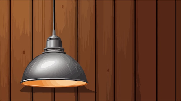 Vector stylish retro lamp on grey wooden background vector