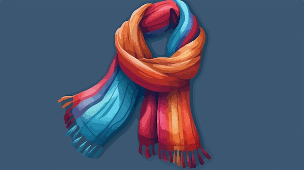 Vector stylish scarf muffler vector template illustration