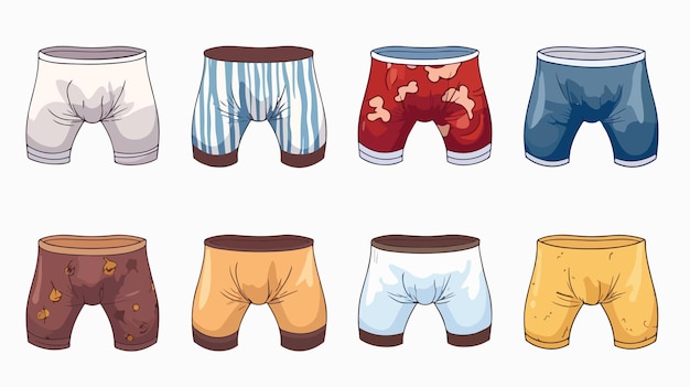 Vector stylish set of men and women underpants for slimming