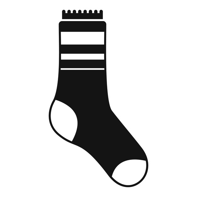 Stylish sock icon simple vector Winter collection Wool sock