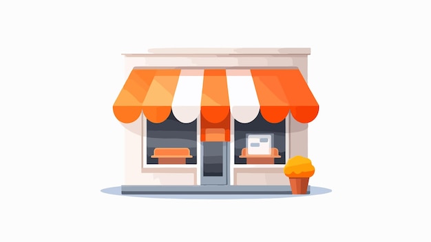 Stylish Store Vector Icon for ECommerce Websites and Shopping Apps