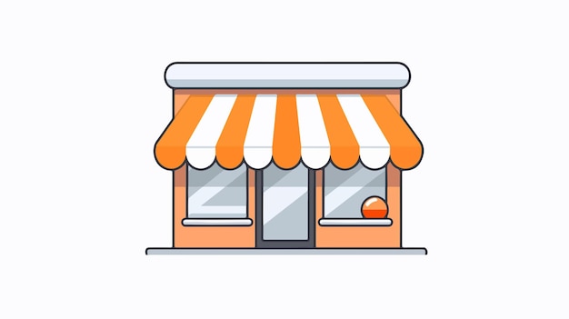 Stylish Store Vector Icon for ECommerce Websites and Shopping Apps