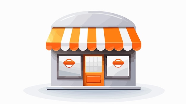 Stylish Store Vector Icon for ECommerce Websites and Shopping Apps