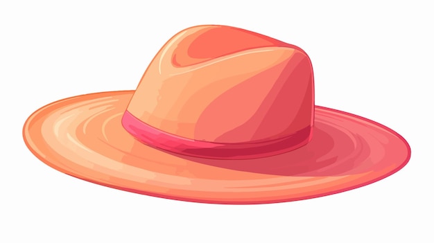 Stylish Summer Hat Vector Illustration with Large Brim Floppy Design