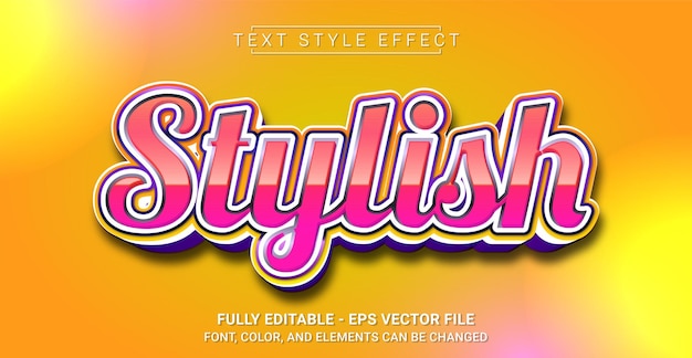 Stylish Text Style Effect Editable Graphic Text Template