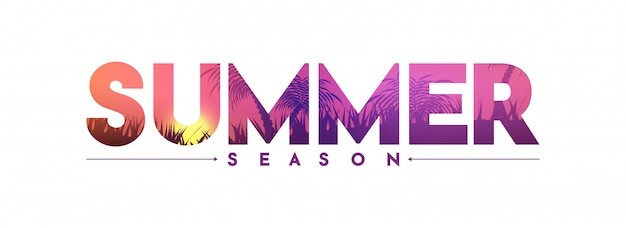 Stylish text Summer Season 