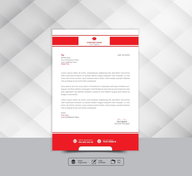 A stylish vector template for your projects business letterhead