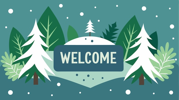 Stylish Welcome Lettering modern Banner design