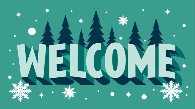 Stylish Welcome Lettering modern Banner design