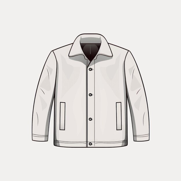 Vector stylish white jacket illustration