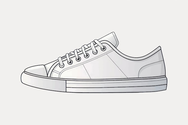 Stylish white sneaker illustration