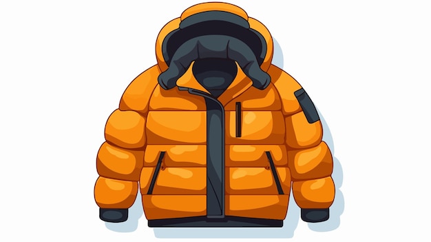 Vector stylish winter jacket isolated icon on white background