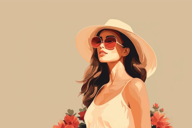 Stylish woman summer fashion