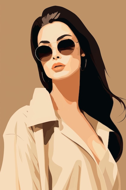 Stylish woman wearing sunglasses