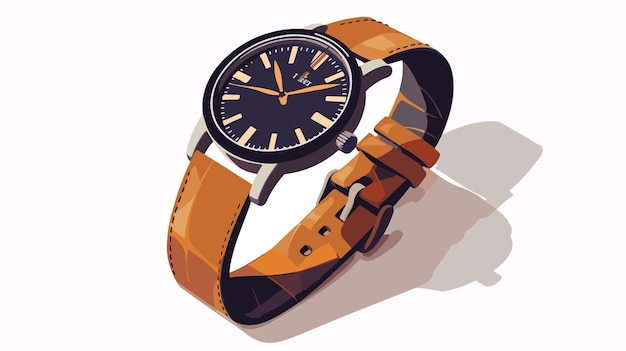 Vector stylish wristwatch accessory isolated flat vector design