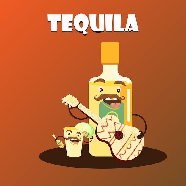 stylization of mexican tequila food