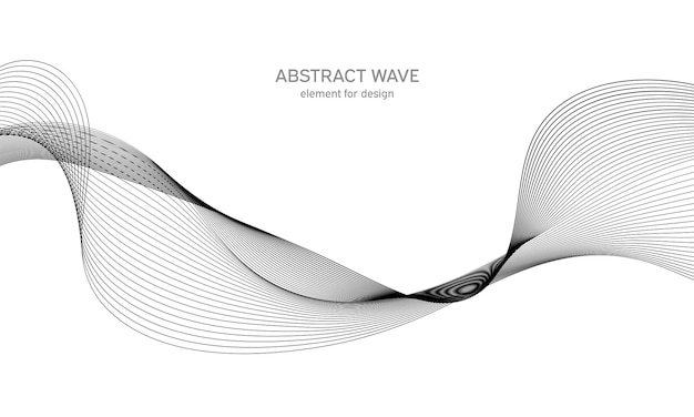 Stylized abstract wave line art background.