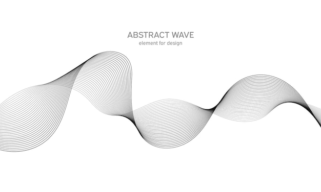 Stylized abstract wave line art background.