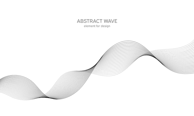 Stylized abstract wave line art background.