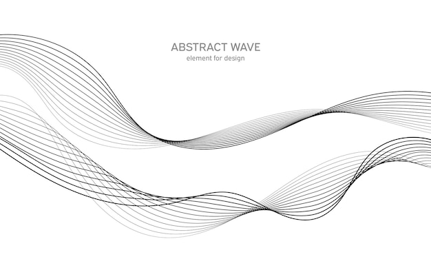 Stylized abstract wave line art background.