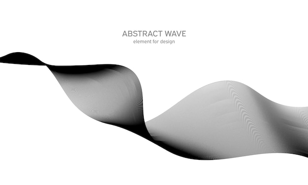 Stylized abstract wave line art background.