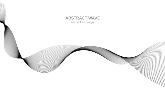 Stylized abstract wave line art background.