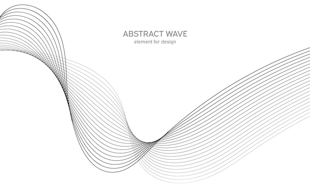 Stylized abstract wave line art background.