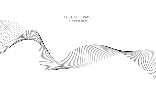 Stylized abstract wave line art background.