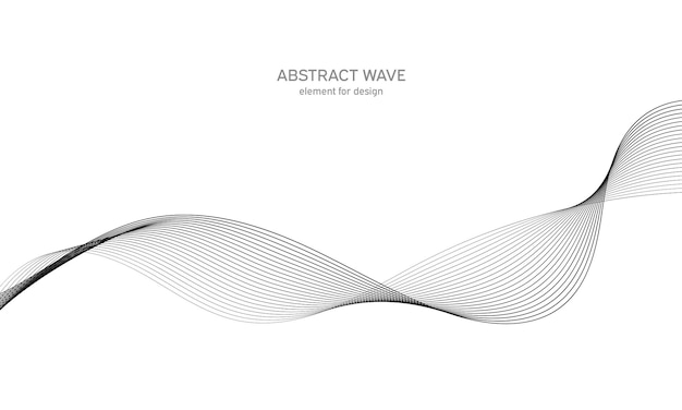 Stylized abstract wave line art background.