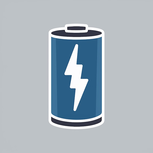 A stylized blue battery icon