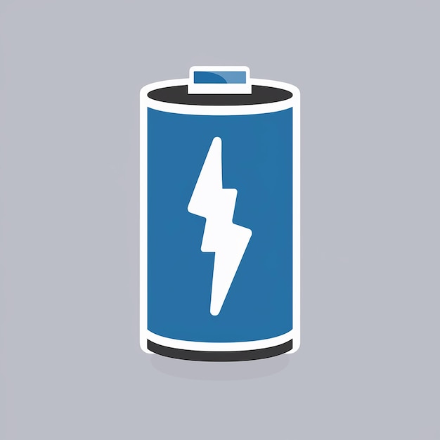 A stylized blue battery icon