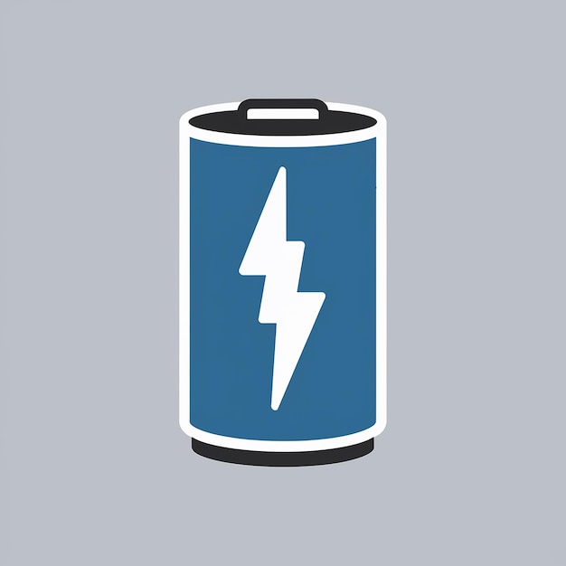 A stylized blue battery icon